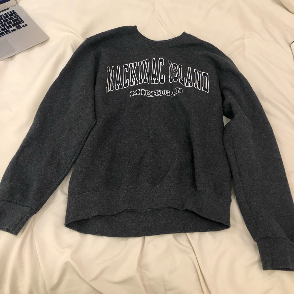 Grey Mackinac island sweatshirt